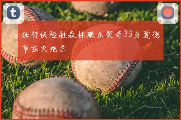 独行侠险胜森林狼东契奇33分爱德华兹失绝杀
